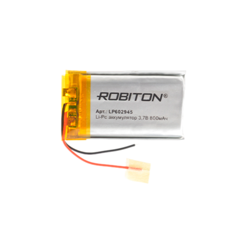 Аккумулятор ROBITON LP602945 3.7В 800мАч PK1 LP800-602945 (1/10/250)