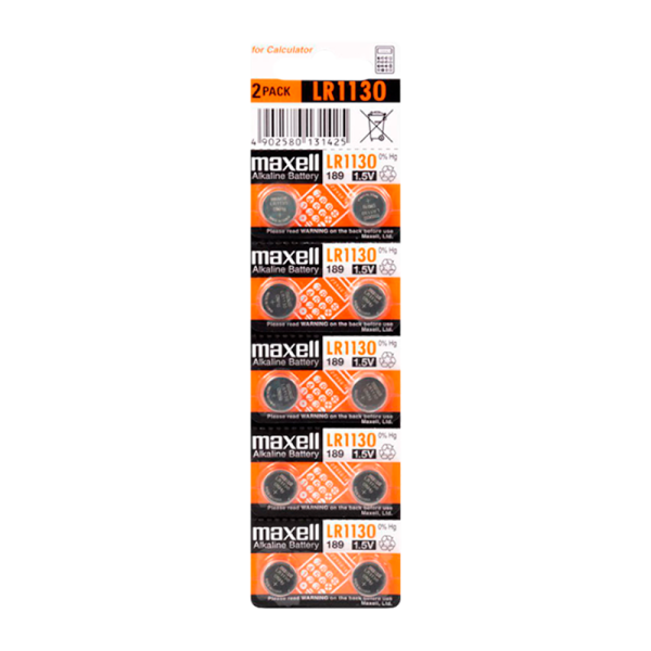 Батарейка Maxell G10/LR1130/LR54/389A/189 BL10 Alkaline 1.5V (10/200/3600/7200)