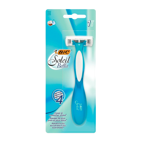 Бритва BIC Soleil Bella 4 лезвия пластиковая ручка 1шт. (1/10)