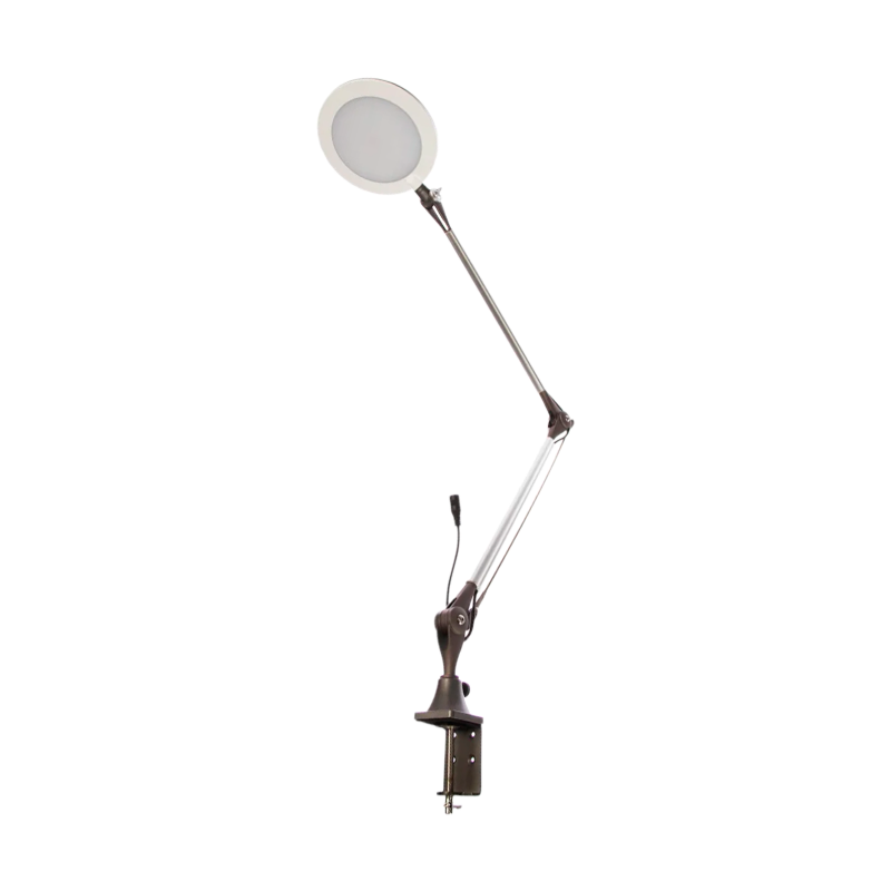 Светильник настольный Camelion KD-822 10W 230V 1LED струбцина сенс. 5 ур.ярк.+3 цв. белый (1/4)