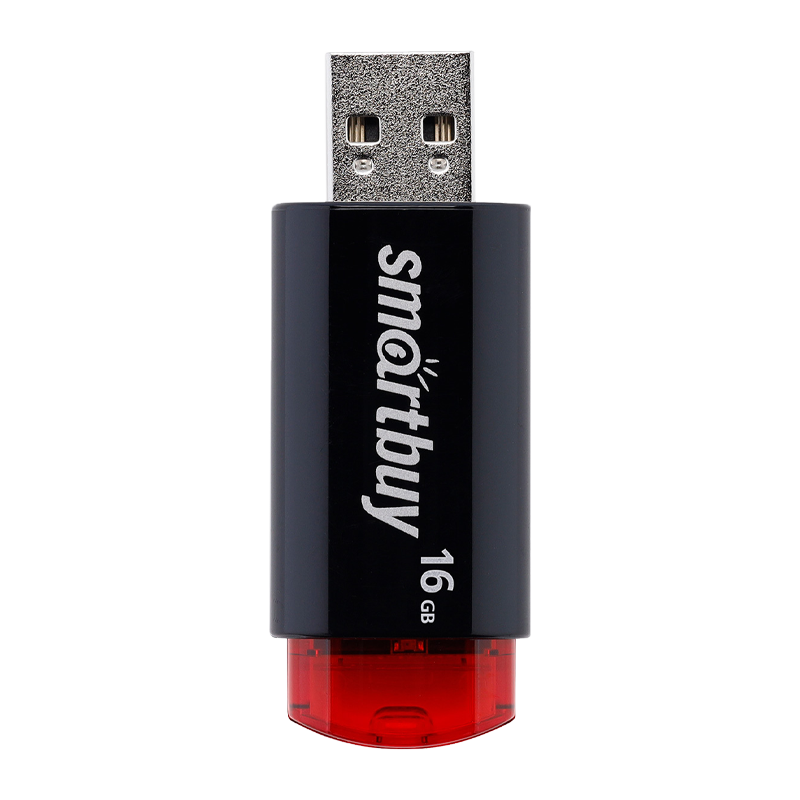 Флеш-накопитель Smartbuy Click 16GB USB2.0 пластик черный красный