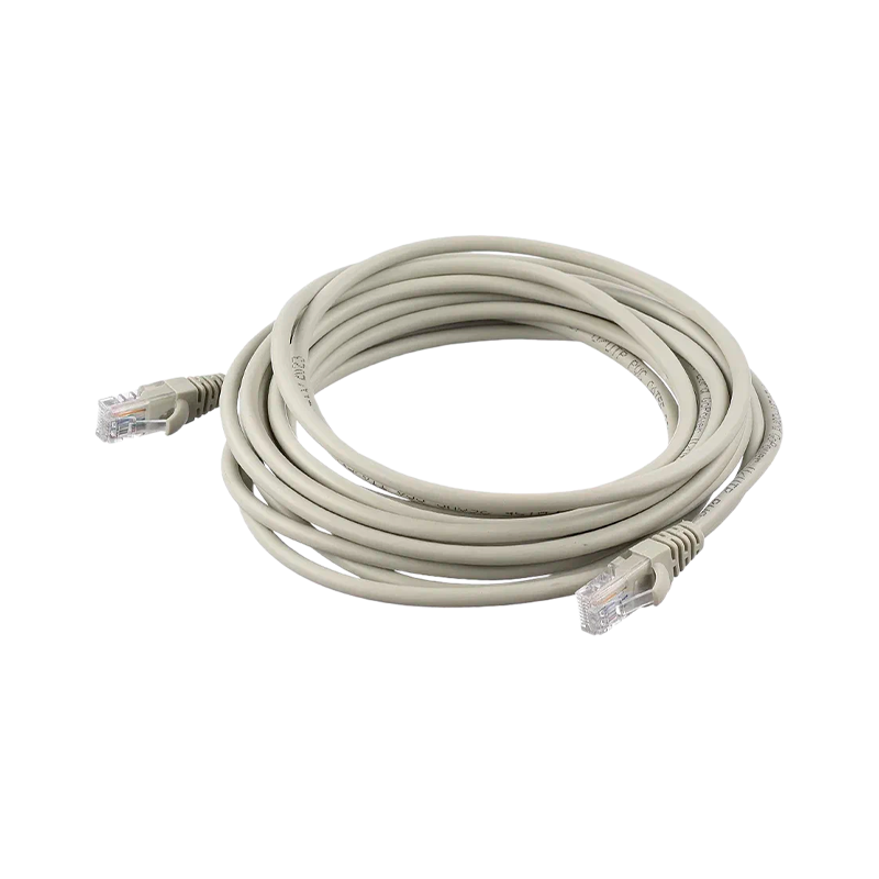 Патч-корд GoPower RJ-45 (m)-RJ-45 (m) 5.0м кат.5е ПВХ 26AWG CCA серый в пакете (1/50)