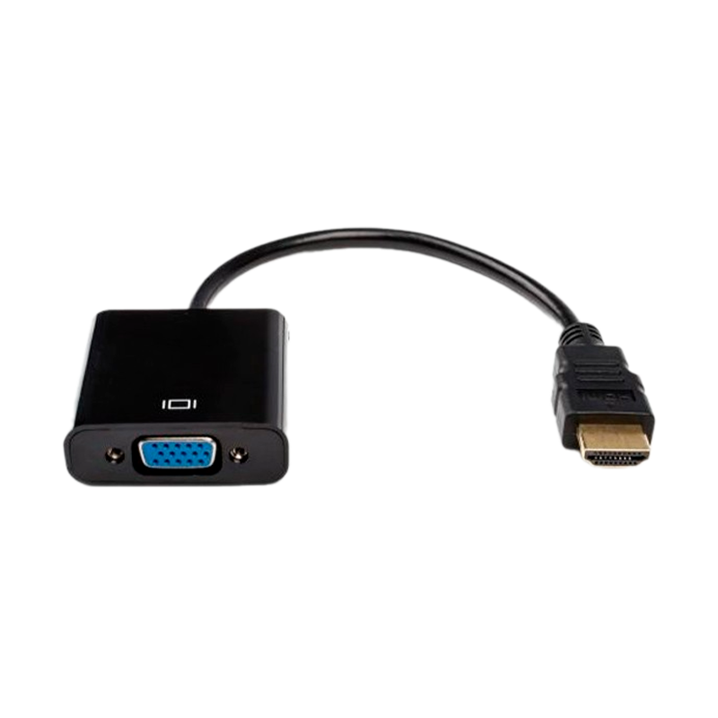 Переходник Atcom HDMI (m)-VGA (f) черный (1/5/250)