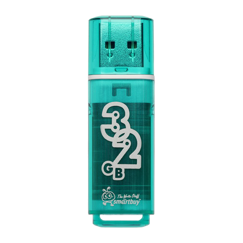 Флеш-накопитель Smartbuy Glossy 32GB USB2.0 пластик зеленый