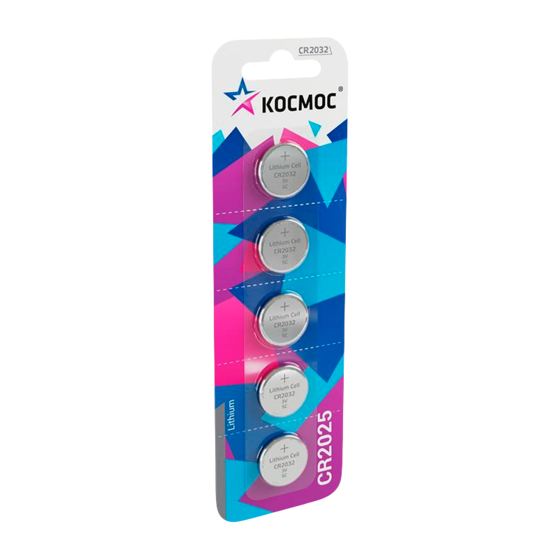 *Батарейка Космос CR2025 BL5 Lithium 3V (5/60/1440) 