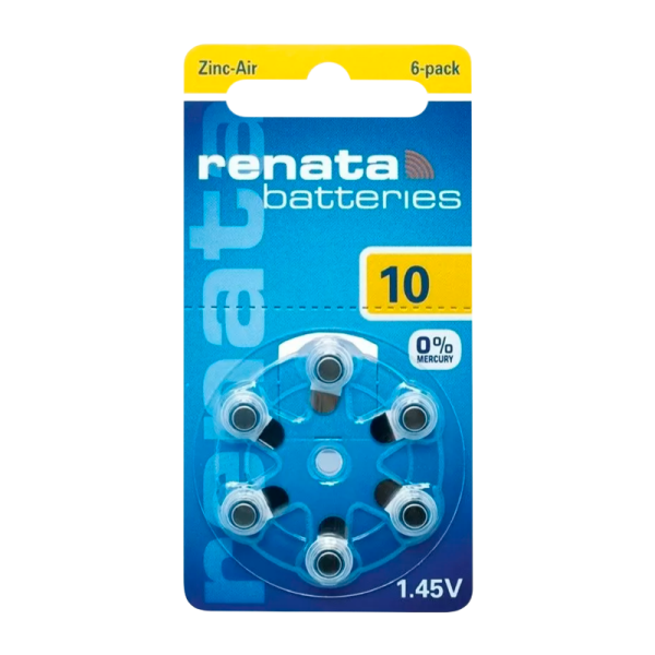 Батарейка Renata ZA10 BL6 Zinc Air 1.45V (6/60/300/3000)