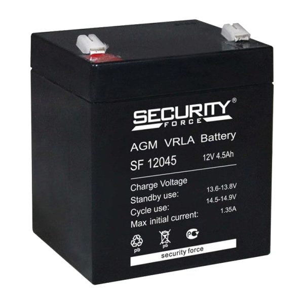 #Аккумулятор свинцово-кислотный Security Force SF 12045 12V 4.5Ah (1/10)