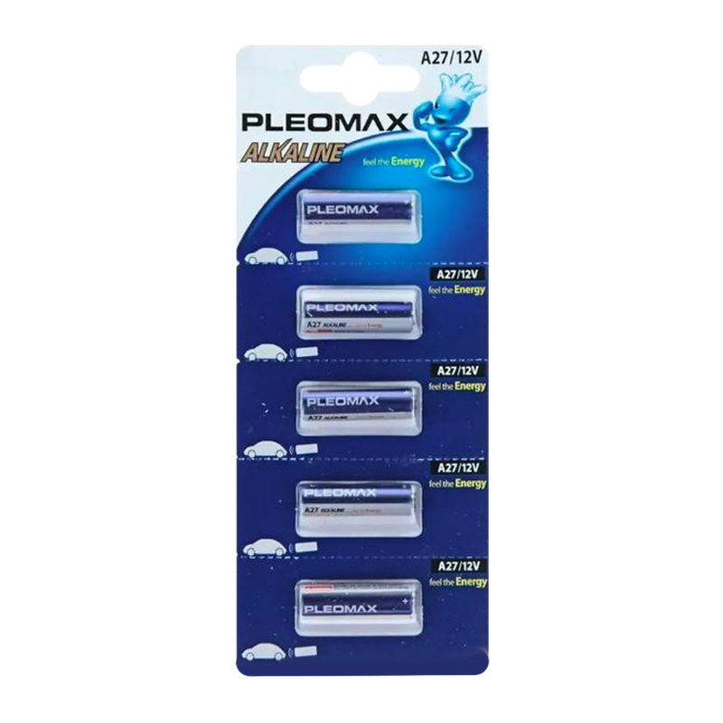 Батарейка Pleomax LR27/A27/MN27 BL5 Alkaline 12V (5/125/1000/30000)