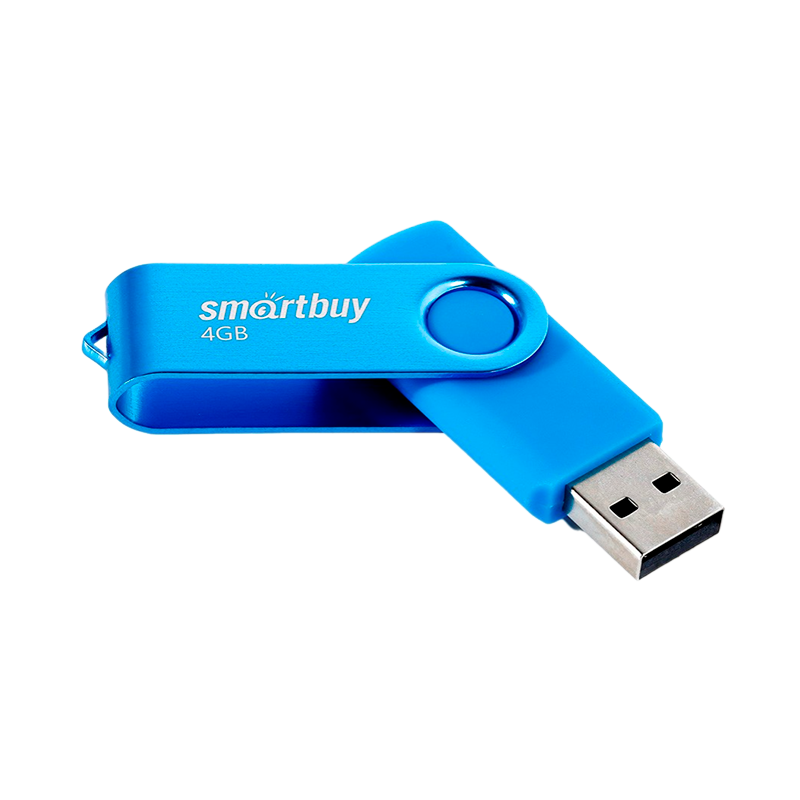 Флеш-накопитель Smartbuy Twist 4GB USB2.0 пластик синий