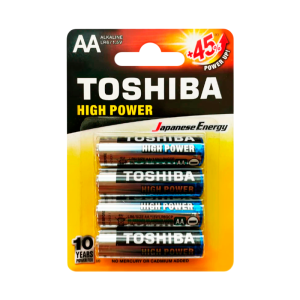 Батарейка Toshiba LR6 AA BL4 Alkaline 1.5V (4/48/192)