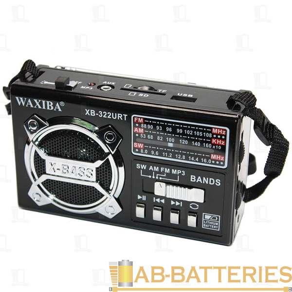 Радиоприемник Waxiba XB-701ВТ пластик microSD USB/Jack3.5 красный (1/40)