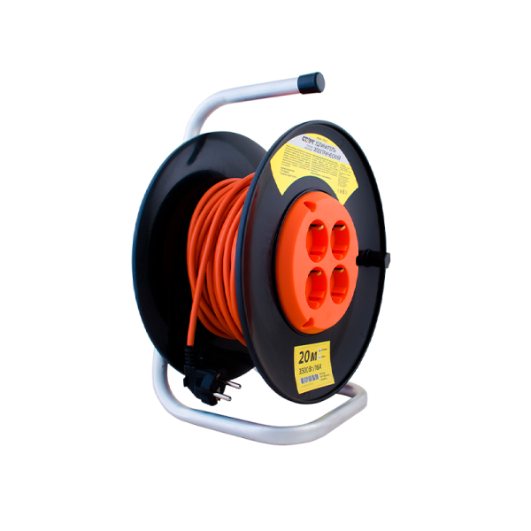 Удлинитель Старт SK 4р.Б/З 16A 20.0м 2x1мм² IP20 на катушке (1/2)