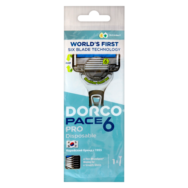 Бритва DORCO PACE6 pro 6 лезвий 1шт. (1/10)