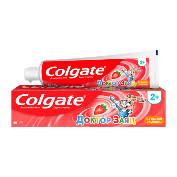 Зубная паста COLGATE Доктор Заяц Клубника для детей 50мл (1/72)
