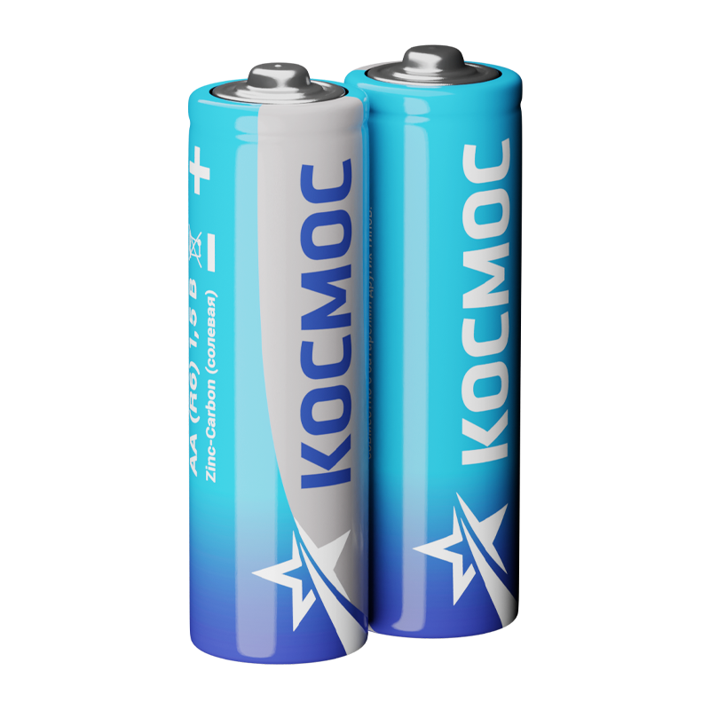 *Батарейка Космос R6 AA Shrink 4 Zinc Carbon 1.5V (60/600) 