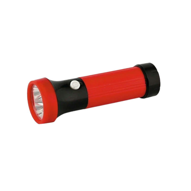 Фонарь универсальный Ultraflash 3002-ТН 0.4W 3LED от батареек IP44 красный черный (1/25/300)