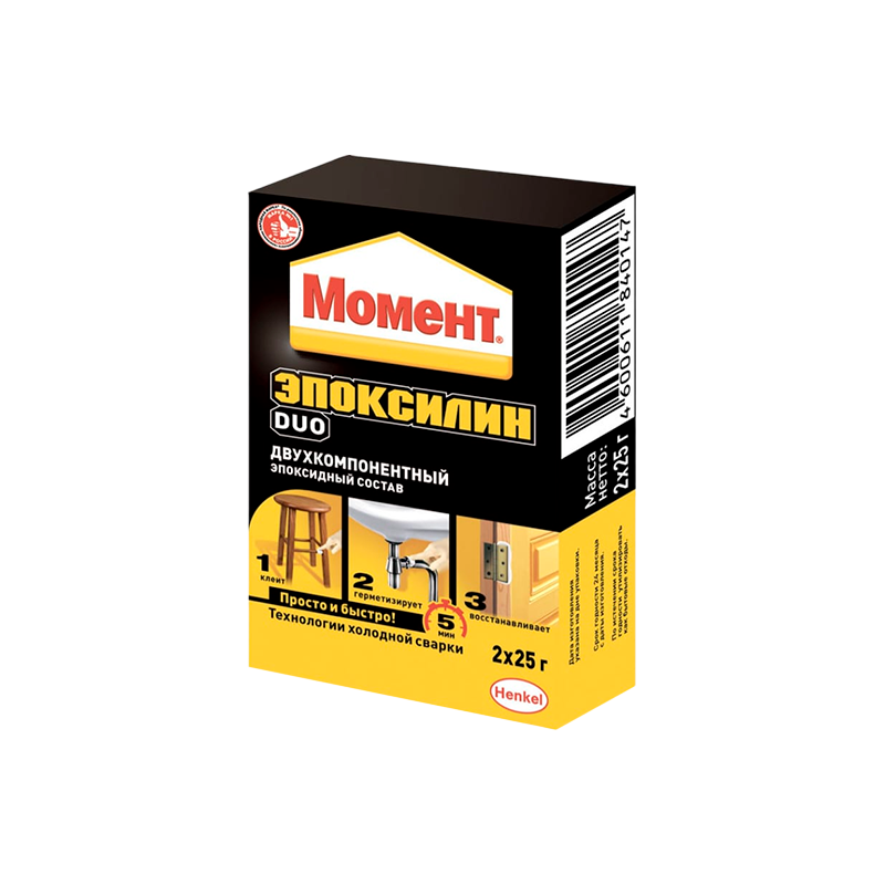 Клей Момент DUO эпоксидный 25г двухкомпонентный (1/12/48)