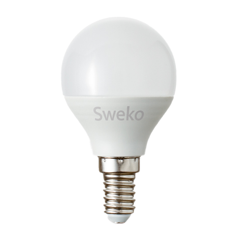 Лампа светодиодная Sweko G45 E14 5W 6500К 230V шар (1/5/100)
