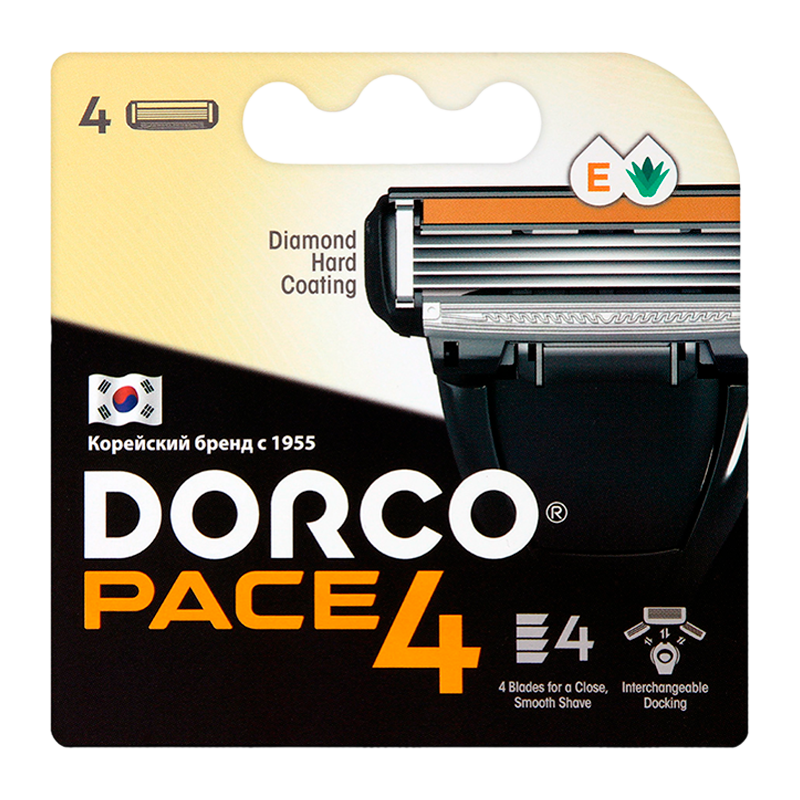 Сменные кассеты DORCO PACE4 FRA1040 4 лезвия 4шт. (цена за 1 шт) (4/24)