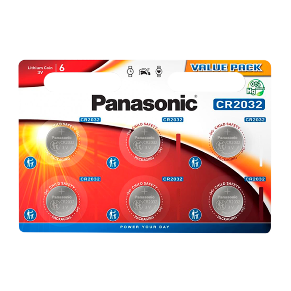 Батарейка Panasonic Power Cells CR2032 BL6 Lithium 3V (6/120/480)