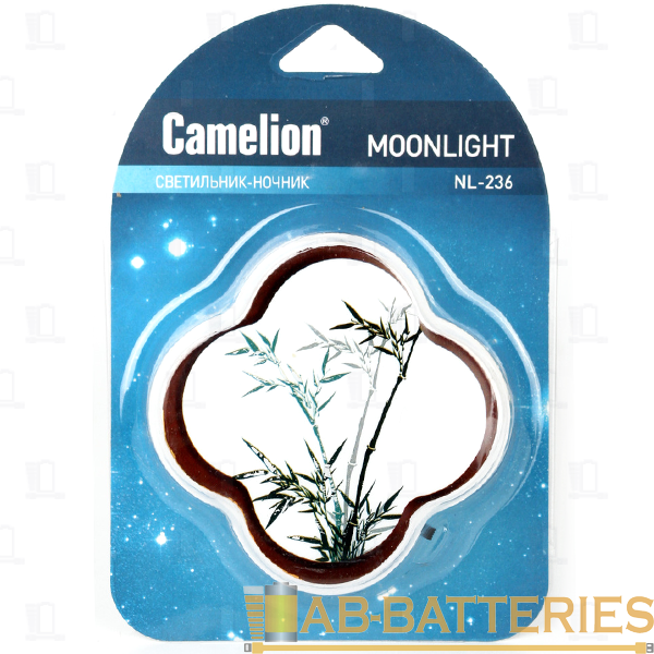 Ночник Camelion NL-236 "Рисунок" 1LED 0.5W 220V в розетку с выключателем (1/18/72)