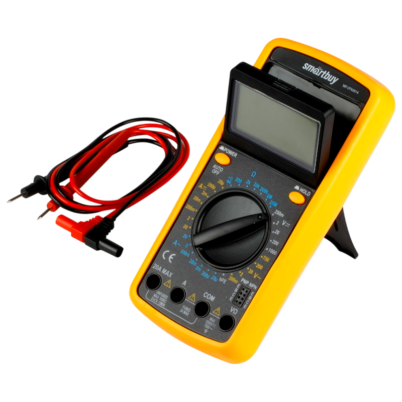 Мультиметр Smartbuy tools DT9201A, противоуд., многофункц., в компл: щупы, крона (SBT-DT9201A)/40