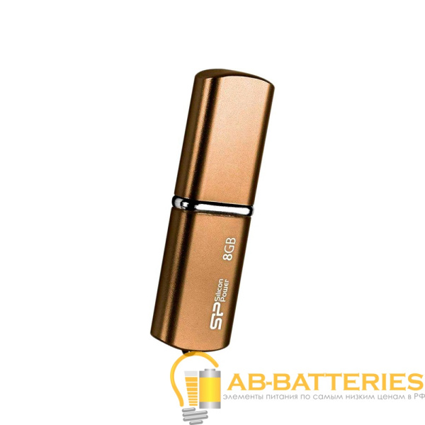 Флеш-накопитель Silicon Power LuxMini 720 8GB USB2.0 пластик бронзовый