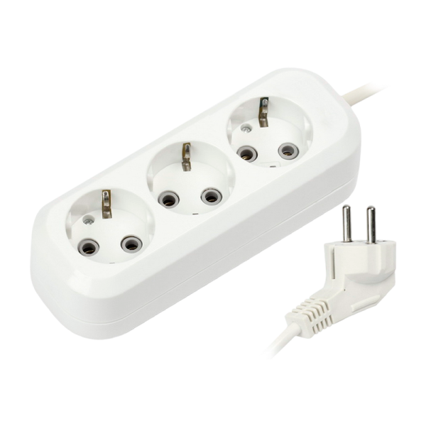 Удлинитель Smartbuy 3р.С/З 16A 2.0м ПВС 3x1мм² белый (1/40)