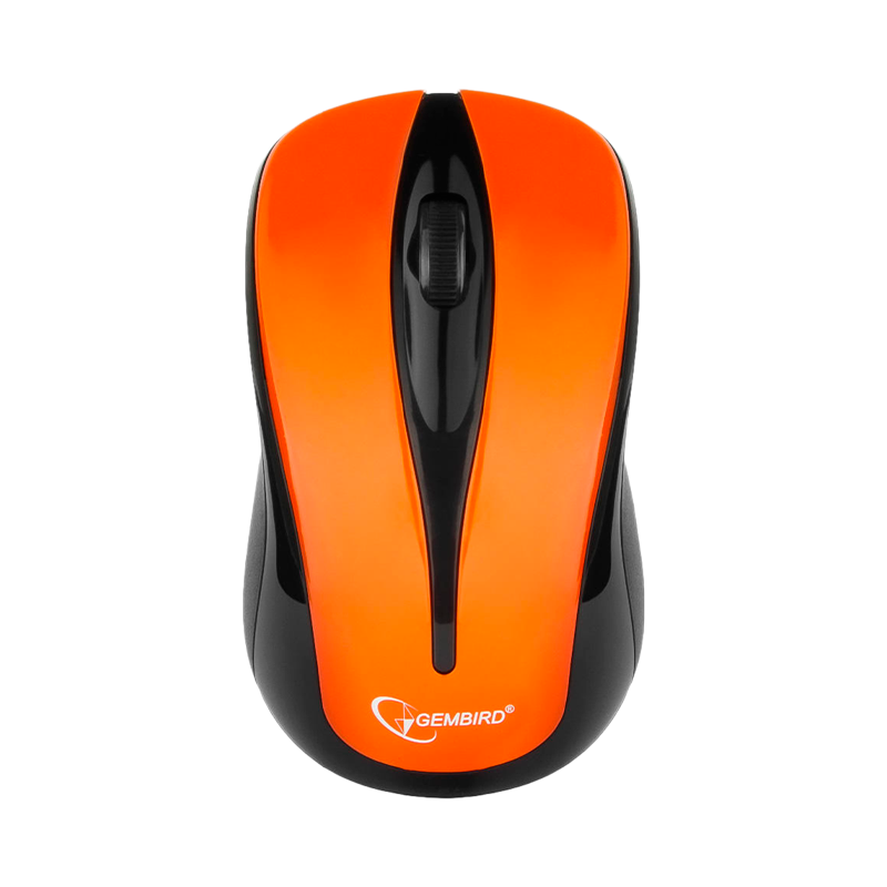 Мышь беспроводная Gembird MUSW-325-O классическая USB черный оранжевый (1/100)