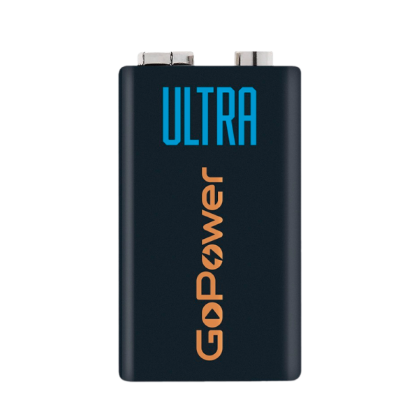 Батарейка GoPower ULTRA Крона 6LR61 BL1 Alkaline 9V (1/10/240)