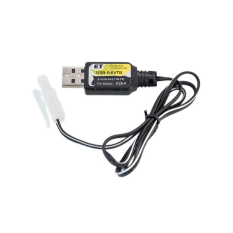 Зарядное устройство ET USB-9.6VTB тамия большая, 250мА, для сборок 9.6В