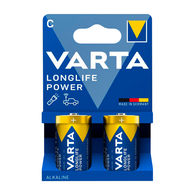 Батарейка Varta LONGLIFE POWER (HIGH ENERGY) LR14 C BL2 Alkaline 1.5V (4914) (2/20/200)