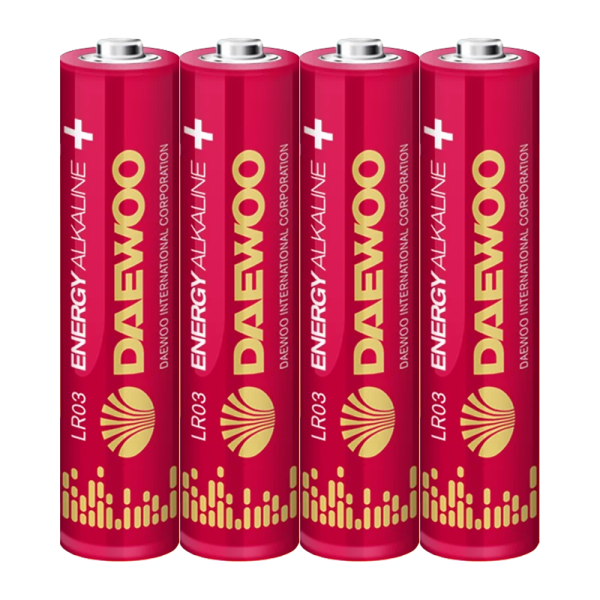 Батарейка Daewoo ENERGY LR03 AAA Shrink 4 Alkaline 1.5V (4/96/384)