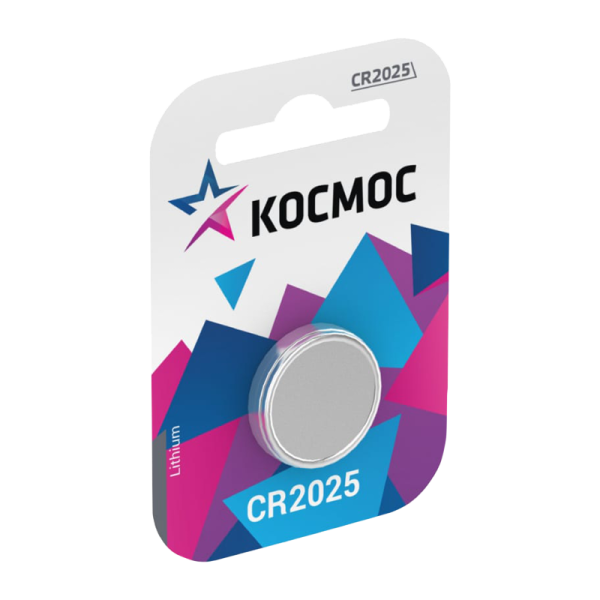 Батарейка Космос CR2025 BL1 Lithium 3V (1/12/576)