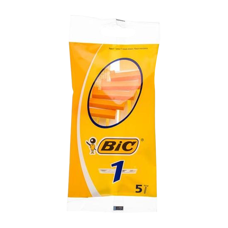 Бритва BIC "БИК 1 Normal" 1 лезвие пластиковая ручка 5шт. (1/40)