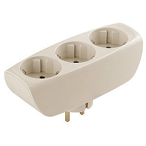 Разветвитель ЭРА SP 3р.С/З 16A со шторкой бежевый (1/10/60)