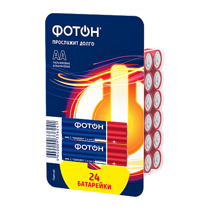 *Батарейка Фотон LR6 AA BOX24 Alkaline 1.5V (24/240/720) 