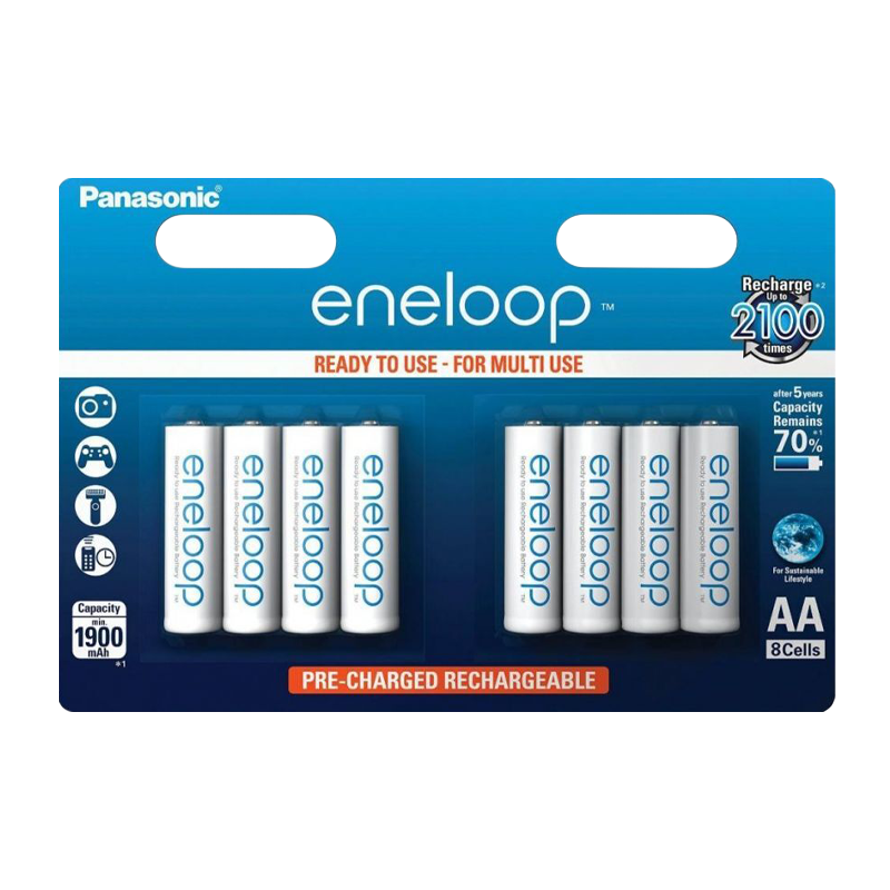 Аккумулятор предзаряженный RTU Panasonic R6 AA BL8 eneloop 2000mAh (8/80)