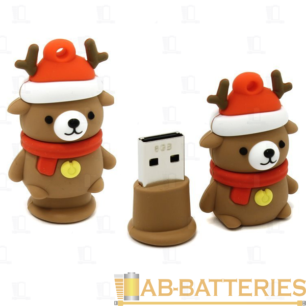 Флеш-накопитель Smartbuy NY Медведь 16GB USB2.0 силикон коричневый