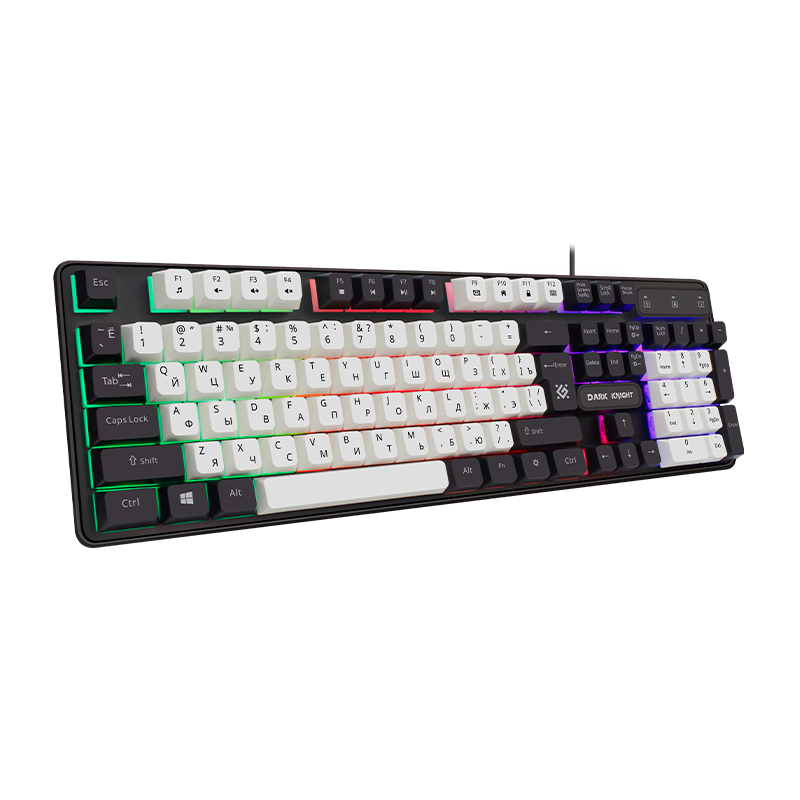 Клавиатура проводная Defender GK-077 DARK KNIGHT игровая USB 1.5м черный (1/20)