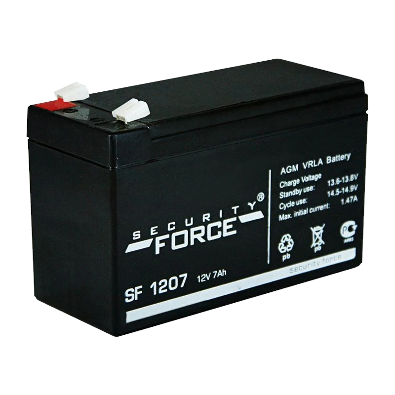 Аккумулятор свинцово-кислотный Security Force SF 1207 12V 7Ah (1/5)