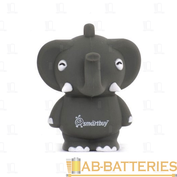 Флеш-накопитель Smartbuy Wild Слоник 16GB USB2.0 силикон серый