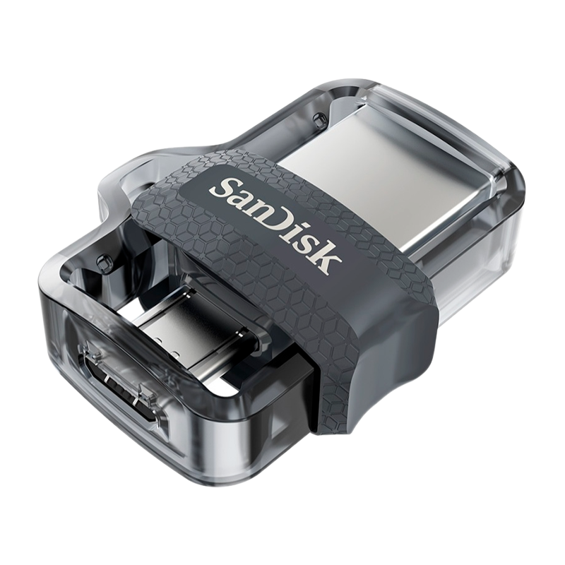 Флеш-накопитель SanDisk Ultra Android Dual Drive DD3 64GB USB3.0 microUSB (m) пластик черный