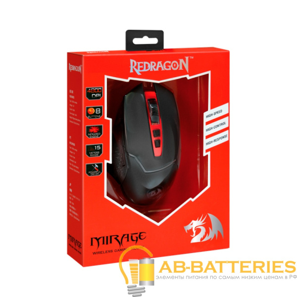 Мышь беспроводная Redragon MIRAGE игровая USB черный (1/40)