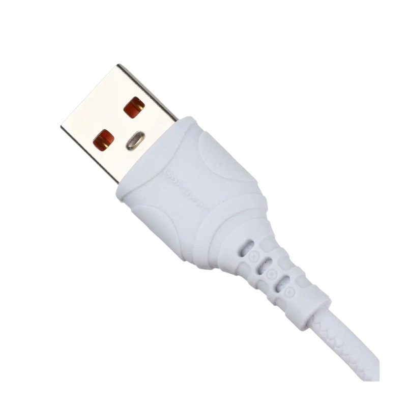 *Кабель GoPower GP06T USB (m)-Type-C (m) 1.0м 2.4A ПВХ белый (1/200/800) 