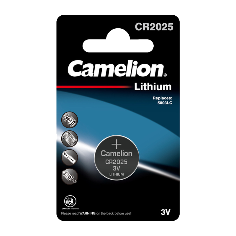 Батарейка Camelion CR2025 BL1 Lithium 3V (1/10/1800)