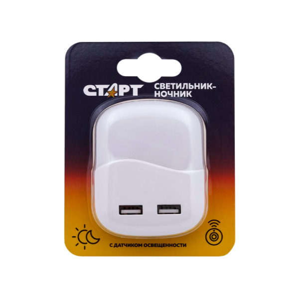 Ночник Старт "USB Квадрат" NL 1LED белый