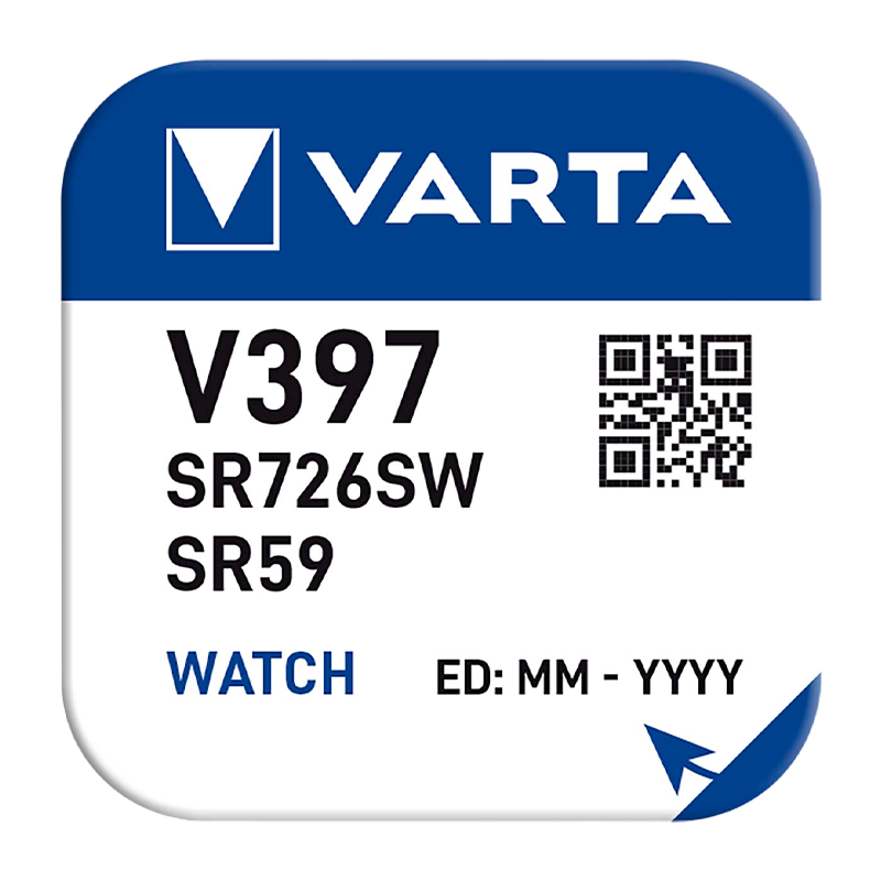 Батарейка Varta 397 (SR726SW) BL1 Silver Oxide 1.55V (1/10/100)
