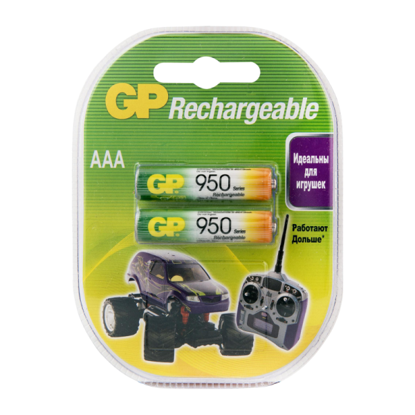 Аккумулятор бытовой GP HR03 AAA BL2 NI-MH 950mAh в пластиковой упаковке (2/20/200)