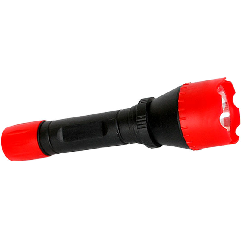 Фонарь универсальный Ultraflash 6102-ТН 0.4W 1LED от батареек IP44 красный черный (1/25/200)